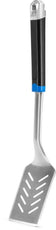 Load image into Gallery viewer, Left angled view of Napoleon GATL003 grill spatula showing its beveled head and black ergonomic handle
