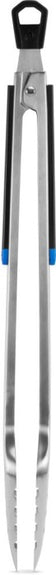 Load image into Gallery viewer, Napoleon GATL004 Essential Series stainless steel locking grill tongs with black handle and blue accents
