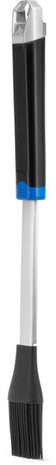Load image into Gallery viewer, Napoleon GATL005 Essential Series Silicone Basting Brush with black non-slip handle and stainless steel shaft, angled left view
