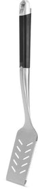 Load image into Gallery viewer, Left angled view of Napoleon GATL007 PRO grill spatula showing its stainless steel head and ergonomic black handle
