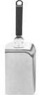 Load image into Gallery viewer, Rear view of Napoleon GATL017 griddle scoop spatula with stainless steel blade and black hanging handle
