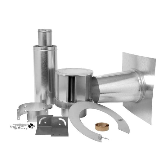 Napoleon GD-112 Flat Roof Terminal Kit for 4 Inch x 7 Inch Flexible Direct Vent Gas Fireplaces with Roof Flashing, Support, Termination Cap, and Vent Pipe