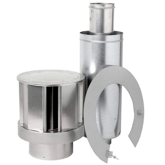 Napoleon GD-113 Roof Terminal Kit for 4 Inch x 7 Inch Flexible Direct Vent Gas Fireplaces with Storm Collar for Flat Roof Termination