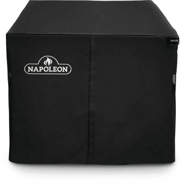 Load image into Gallery viewer, Napoleon Hamptons Patioflame rectangular fire table covered with a durable, water-resistant protective cover

