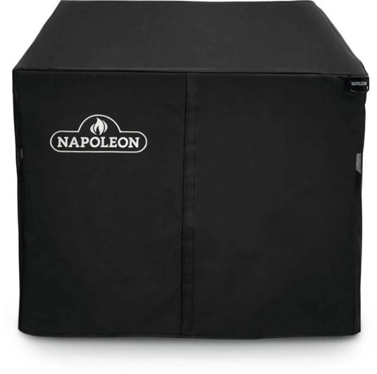 Napoleon Hamptons Patioflame rectangular fire table covered with a durable, water-resistant protective cover