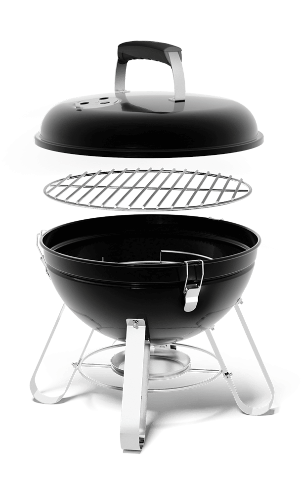 Load image into Gallery viewer, Napoleon Legend 14-Inch Charcoal Portable Kettle Grill with porcelain-enameled lid and chrome-plated cooking grid
