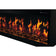 Load image into Gallery viewer, Close-up of Napoleon Luminex 65 LCD fireplace showing realistic orange wood-style flames and glowing media
