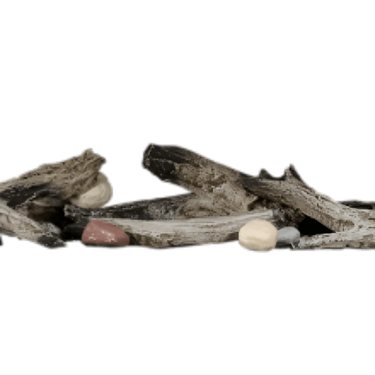 Napoleon Medium Beach Fire Log Set for direct vent gas fireplace with realistic grey-singed logs
