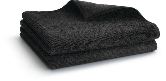 Two ultra-soft microfiber cleaning cloths for barbecue exterior, 16 by 16 inches, suitable for wet and dry use, safe on matte finishes