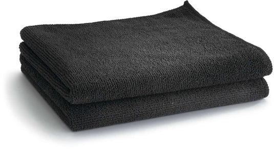 Two ultra-soft microfiber cleaning cloths for barbecue exterior, 16 by 16 inches, suitable for wet and dry use, safe on matte finishes