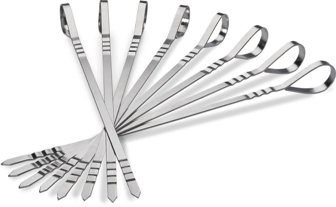 Napoleon Eight Stainless Steel Multifunctional Skewers for BBQ Grilling