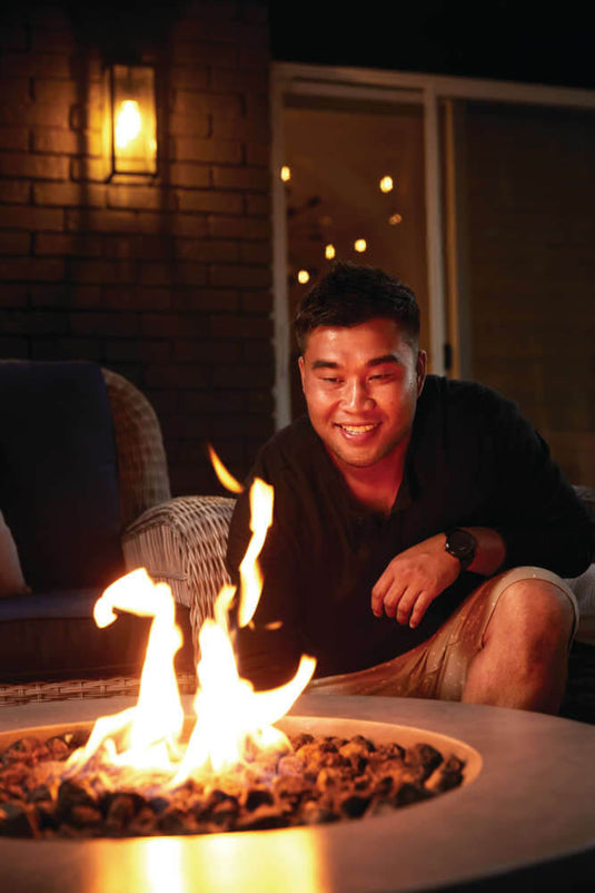 Napoleon Nexus 36-Inch Patioflame Table with 1 Burner – Outdoor Propane Fire Table with Concrete Look