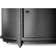 Load image into Gallery viewer, Close-up of adjustable leveling foot and black metal construction on Napoleon NWO44TI-BK round fire pit table surround
