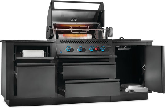 Napoleon OASIS 300 Modular Outdoor Kitchen with Built-in 700 Series 32-Inch Gas Grill Head and storage cabinets