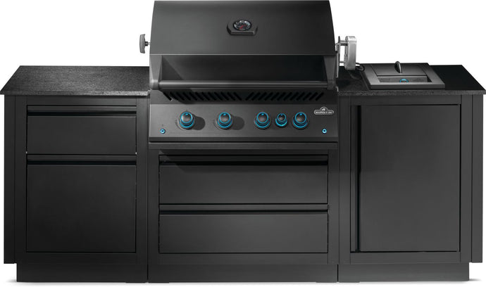 Napoleon OASIS 300 Modular Outdoor Kitchen with Built-in 700 Series 32-Inch Gas Grill Head and storage cabinets