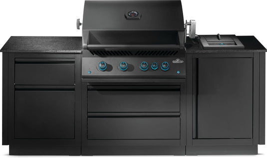 Napoleon OASIS 300 Modular Outdoor Kitchen with Built-in 700 Series 32-Inch Gas Grill Head and storage cabinets