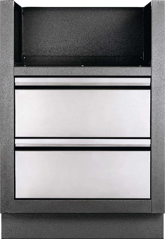 Napoleon OASIS Under Grill Cabinet for Built-In 700 Series 18 and 12 Inch Burners with stainless steel drawers and weather-resistant finish