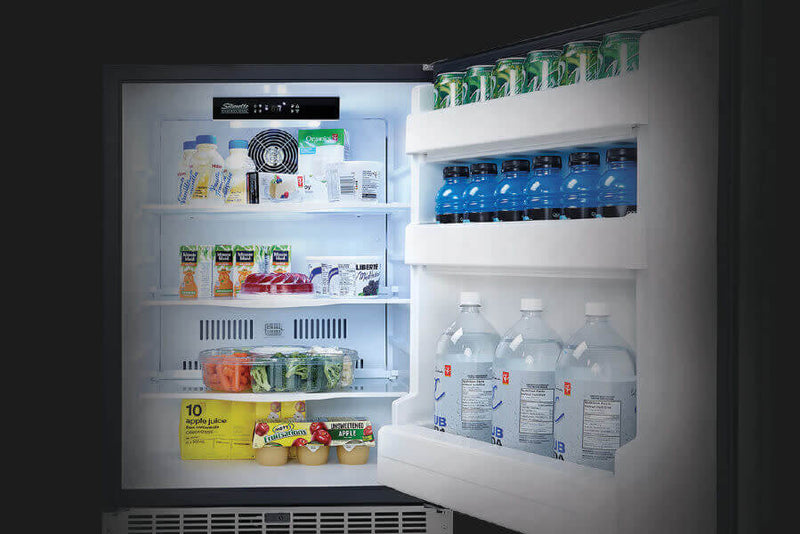 Load image into Gallery viewer, Napoleon Outdoor Rated Stainless Steel Fridge for OASIS Modular Outdoor Kitchens with LED lighting and temperature control

