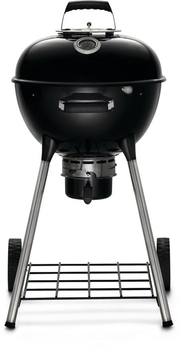 Napoleon Premium 18-Inch Charcoal Kettle Grill with stainless steel cooking grid and Vortex heat management system