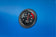 Load image into Gallery viewer, Angled close-up of the Napoleon ACCU-PROBE temperature gauge on the Heritage Blue lid
