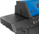 Load image into Gallery viewer, Closed black side burner lid beside the Napoleon Prestige 500 Heritage Blue grill hood
