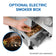 Load image into Gallery viewer, Napoleon Prestige PRO 500 optional electric smoker box infographic showing wood chips; accessory sold separately
