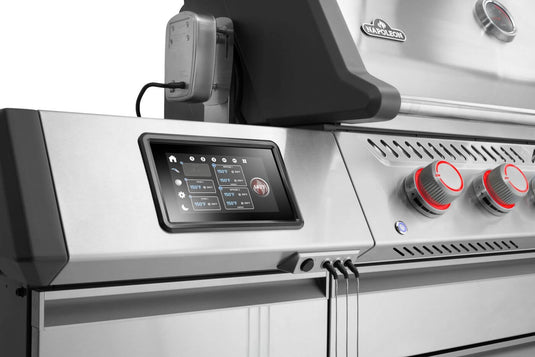 Napoleon Prestige PRO 665 Elite smart touchscreen display with three connected wired temperature probes