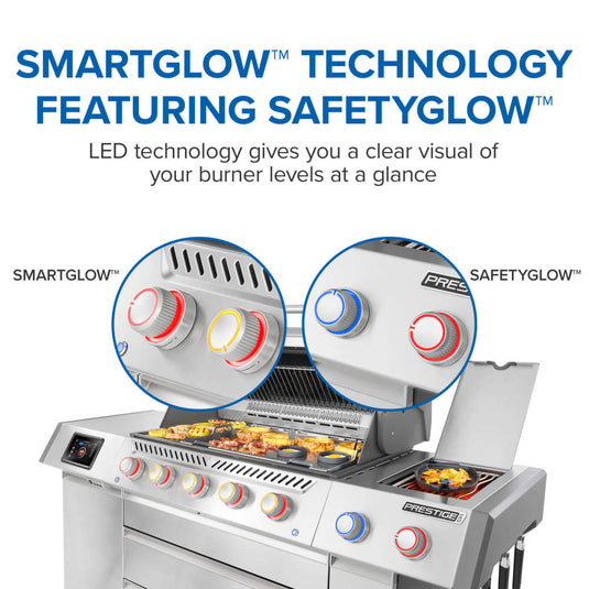 Napoleon Prestige PRO 665 Elite SmartGlow and SafetyGlow illuminated burner control knobs