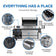 Load image into Gallery viewer, Napoleon Prestige PRO 665 Elite storage compartments for accessories, temperature probes, propane tank, and sauces
