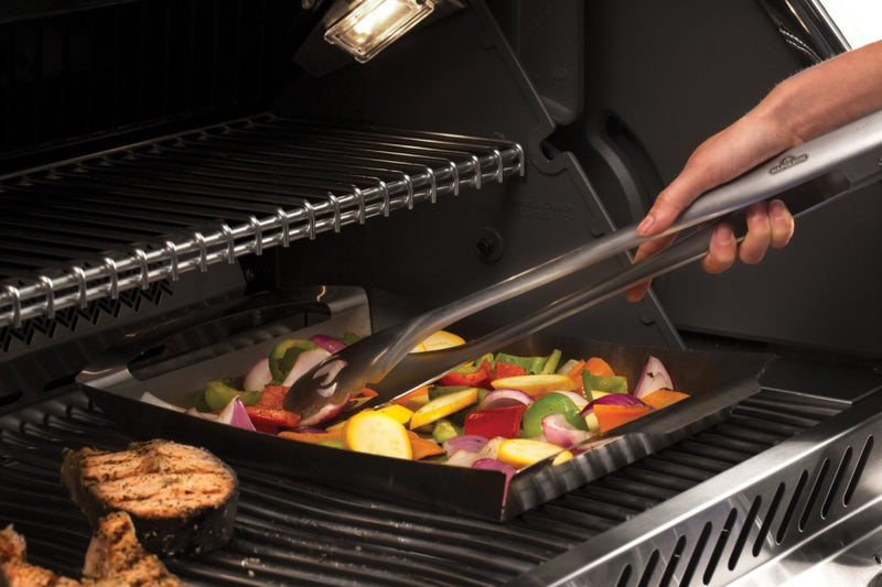Load image into Gallery viewer, Napoleon PRO Stainless Steel 3 Piece BBQ Toolset with Spatula, Locking Tongs, and Silicone Basting Brush
