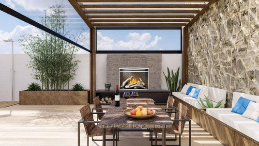 Napoleon Riverside 42 inch Clean Face Outdoor Natural Gas Fireplace with up to 60,000 BTUs