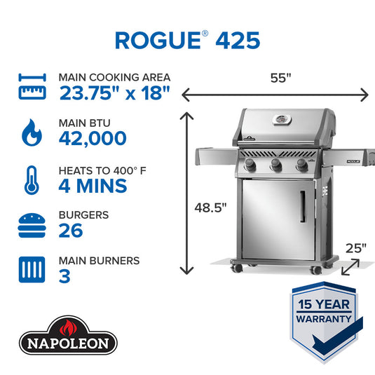 Napoleon Rogue® 425 Gas Grill with 3 Burners