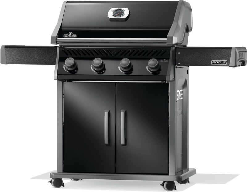 Load image into Gallery viewer, Napoleon Rogue 525 Black Gas Grill with Stainless Steel Grids and 4 Burners
