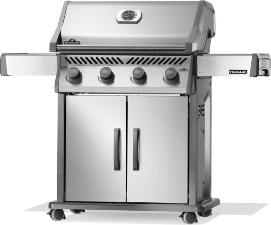 Napoleon Rogue 525 stainless steel gas grill with 4 burners and spacious cooking area