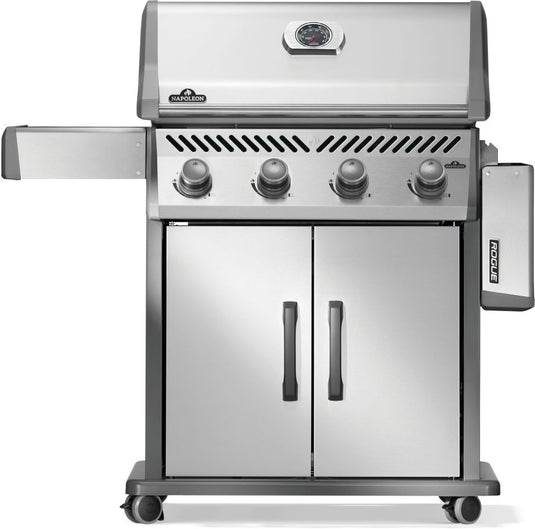 Napoleon Rogue 525 stainless steel gas grill with 4 burners and spacious cooking area