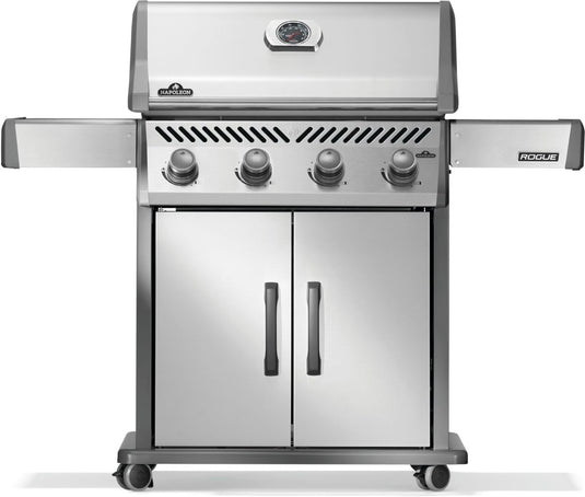 Napoleon Rogue 525 stainless steel gas grill with 4 burners and spacious cooking area