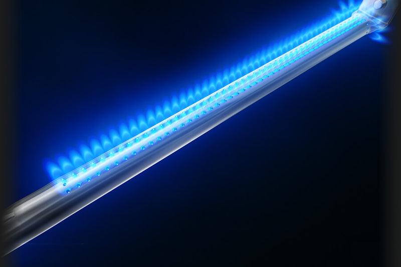Load image into Gallery viewer, Blue LED light strip on a black background
