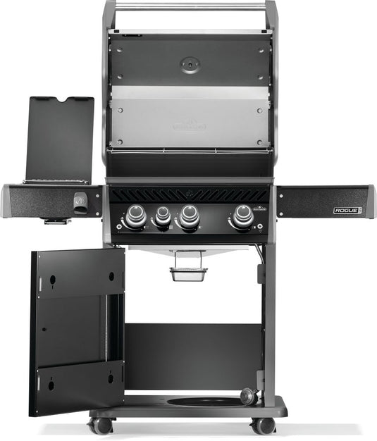 Napoleon Rogue PRO 425 SIB Black 4-Burner Gas Grill with Infrared Side Burner