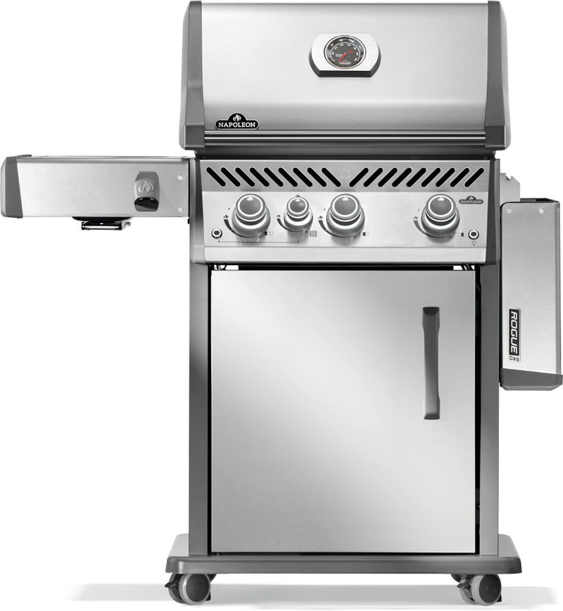 Load image into Gallery viewer, Napoleon Rogue® PRO 425 Stainless Steel Gas Grill with Infrared Side Burner and 4 Burners
