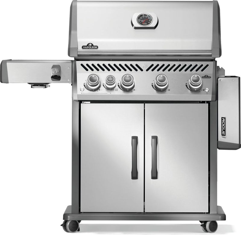 Load image into Gallery viewer, Napoleon Rogue PRO 525 Stainless Steel Gas Grill with Infrared Side Burner and 5 Burners
