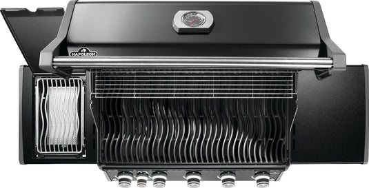 Napoleon Rogue PRO 625 SIB Black Gas Grill with 6 Burners and Infrared Side Burner