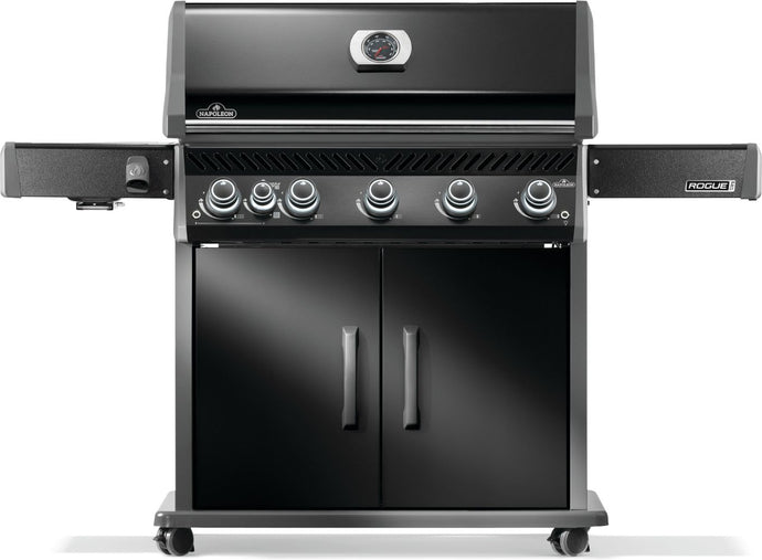 Napoleon Rogue PRO 625 SIB Black Gas Grill with 6 Burners and Infrared Side Burner