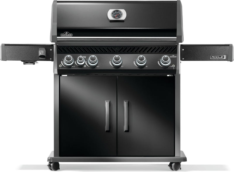 Load image into Gallery viewer, Napoleon Rogue PRO 625 SIB Black Gas Grill with 6 Burners and Infrared Side Burner
