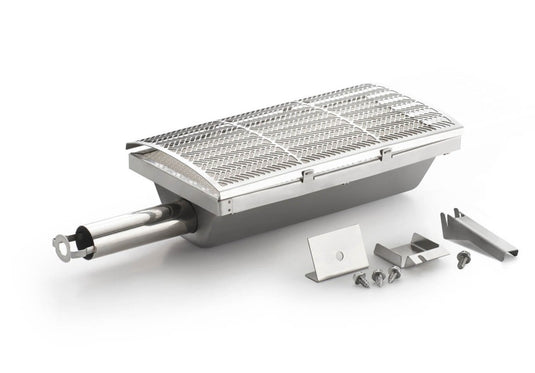 Napoleon S81013 infrared burner upgrade kit with ceramic infrared burner, stainless steel housing, mounting brackets, and screws