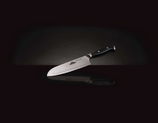 Napoleon Santoku Knife with 7-Inch German Stainless Steel Blade and Granton Edge for Precise Cutting