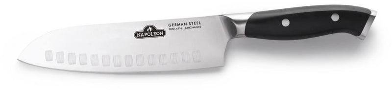Load image into Gallery viewer, Napoleon Santoku Knife with 7-Inch German Stainless Steel Blade and Granton Edge for Precise Cutting
