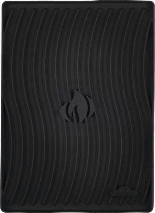Heat resistant silicone protective mat with Napoleon WAVE™ pattern on grill side shelf