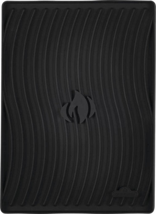 Heat resistant silicone protective mat with Napoleon WAVE™ pattern on grill side shelf