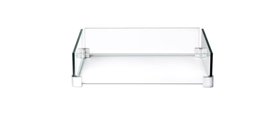 Napoleon Square Windscreen for St. Tropez and Kensington Patioflame Tables – Tempered Glass Wind Guard