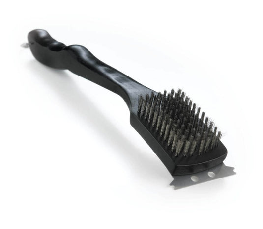 Napoleon Stainless Steel Grill Brush with scraper and hardwood handle for cleaning BBQ grates